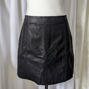 Free People Vegan Leather Mini Skirt (6)
